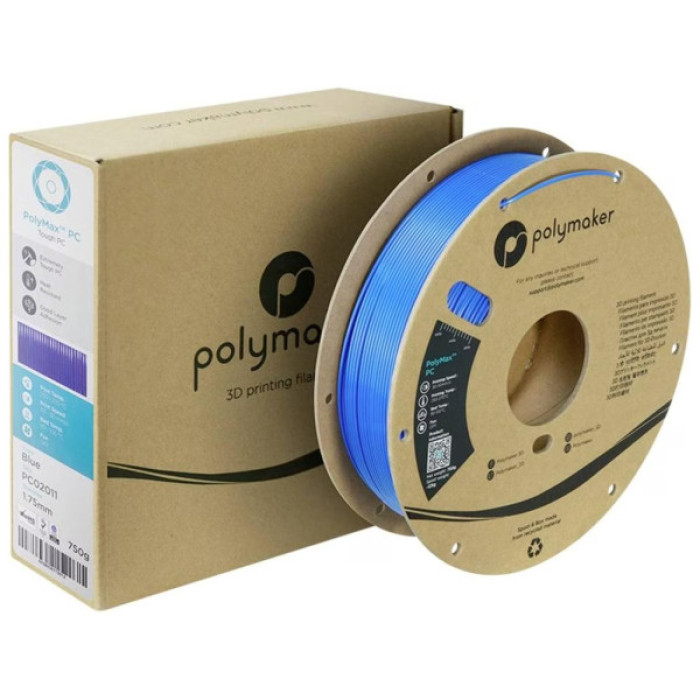 Пластик для 3D-принтера Polymaker PC PolyMax TOUGH 1,75mm 0,75kg BLUE (PC02011)