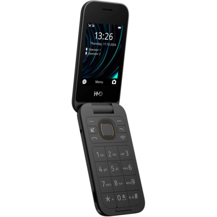 Мобільний телефон HMD 2660 4G Flip DS Black