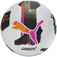 М'яч футбольний Puma Orbita 5 TB Hardground 084329-01 білий, чорний, рожевий 5 (4067981499809)