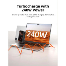 Дата кабель USB-C to USB-C 2.0m PD240W magnetic Cabletime (CA915729)