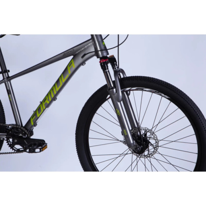 Велосипед Formula 26" ZEPHYR 3.0 DD CS рама-14" AL 2026 сірий з зеленим (OPS-FR-26-814)