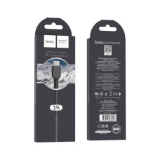 Дата кабель USB 2.0 AM to USB-C 2.0m 3A X20 black HOCO (6957531068907)