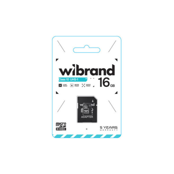 Карта пам'яті Wibrand 16GB microSD class 10 UHS-I (WICDHU1/16GB-A)