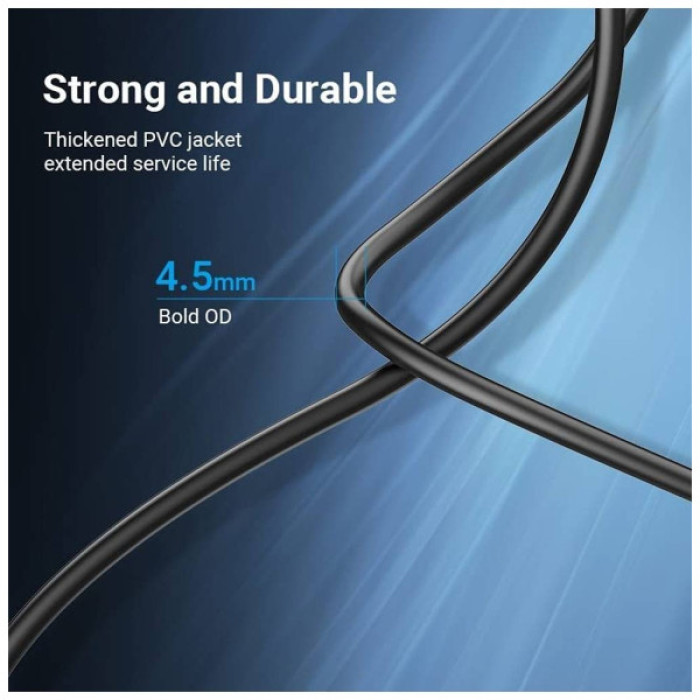 Кабель для принтера USB 2.0 AM/BM 5.0m black Vention (COQBJ)