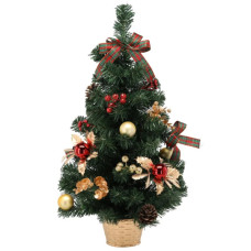 Штучна ялинка Chomik прикрашена, 60 см, червоно-золотистий декор (5900779892354)