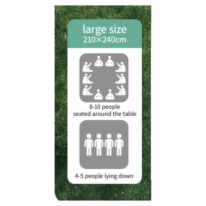 Туристичний килимок Naturehike 210х240 см CNK2350WS010 Світло-салатовий (6976507661713)