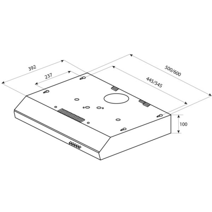 Витяжка кухонна Pyramida UX 60 (380) B WH
