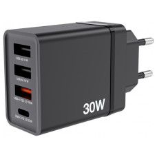 Зарядний пристрій Verbatim USB 30W PD3.0 4-ports black (49700)