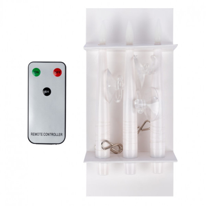 Ялинкова іграшка Novogod`ko Набір свічок, що літають;LED 15 см, 3 шт з пультом (974446)