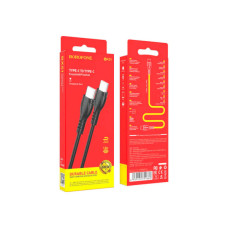 Дата кабель USB-C to USB-C 1.0m 60W Triumph BX51 black BOROFONE (6931474751669)