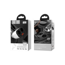 Зарядний пристрій HOCO HOCO Z28 Power ocean 2xUSB + display White (6957531091967)