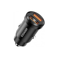 Зарядний пристрій Essager 2xUSB 30W black (ECC2A-TL01)