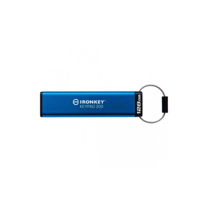 USB флеш накопичувач Kingston 128GB IronKey Keypad 200 Type-C Encrypted Blue USB 3.2 (IKKP200C/128GB)