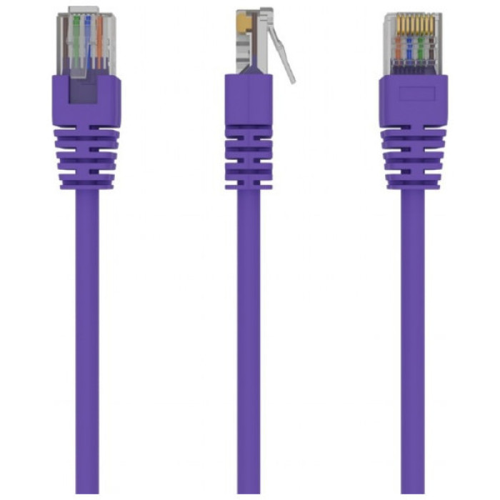 Патч-корд 0.5м, UTP, cat.5e, CCA, violet Cablexpert (PP12-0.5M/V)