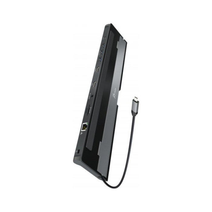 Порт-реплікатор J5create Dock-Station USB-C 10-in-1 (HDMI/PD/USB-A/USB-C/LAN/картридер/audio) (JCD542-N)