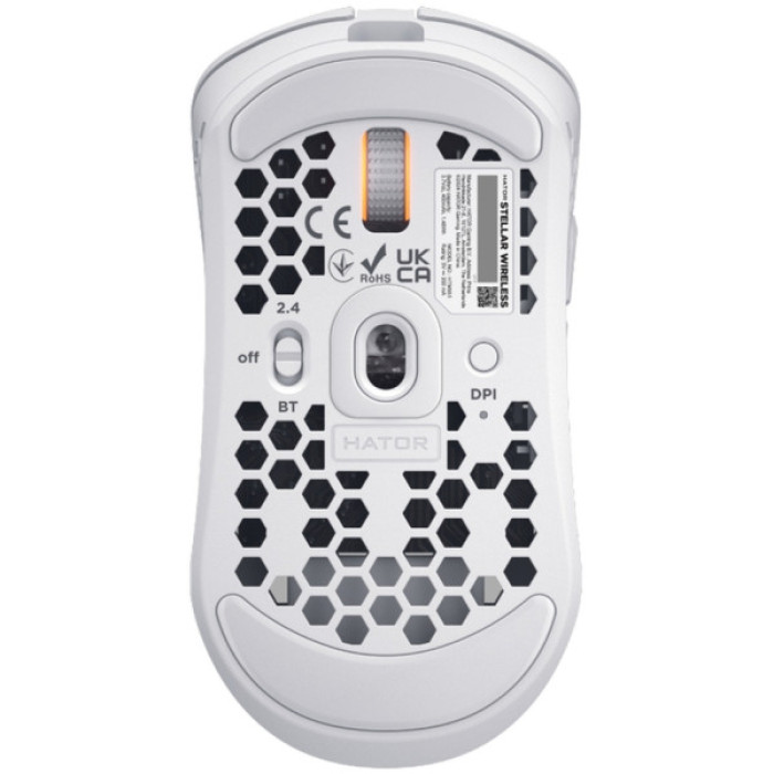 Мишка Hator Stellar Wireless/Bluetooth/USB White (HTM651)