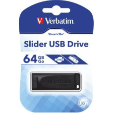 USB флеш накопичувач Verbatim 64GB Slider Black USB 2.0 (98698)