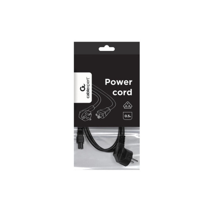Кабель живлення C5 0.5m 0.75mm2 Cablexpert (PC-186-ML12-0.5M)