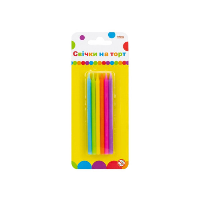 Свічка Maxi 12 шт на торт, 10 см (MX620186)