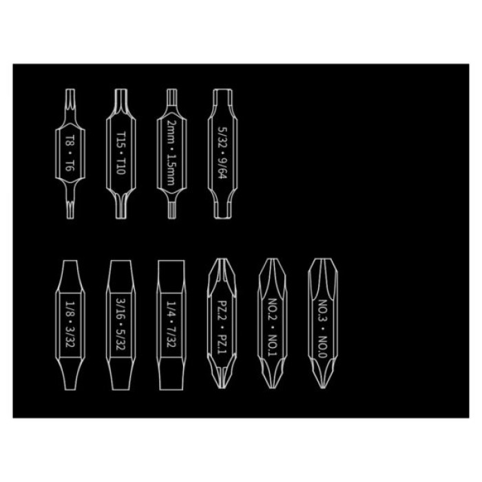 Набір біт для мультитула NexTool Flagship Captain та Pocket tool (NE20296)