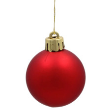 Ялинкова іграшка Chomik пластикові кульки 16шт, 4 см, червоні (5900779893856_2)