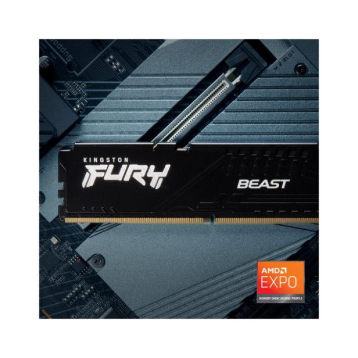 Модуль пам'яті для комп'ютера DDR5 64GB (2x32GB) 5600 MHz Fury Beast Black Kingston Fury (ex.HyperX) (KF556C36BBE2K2-64)