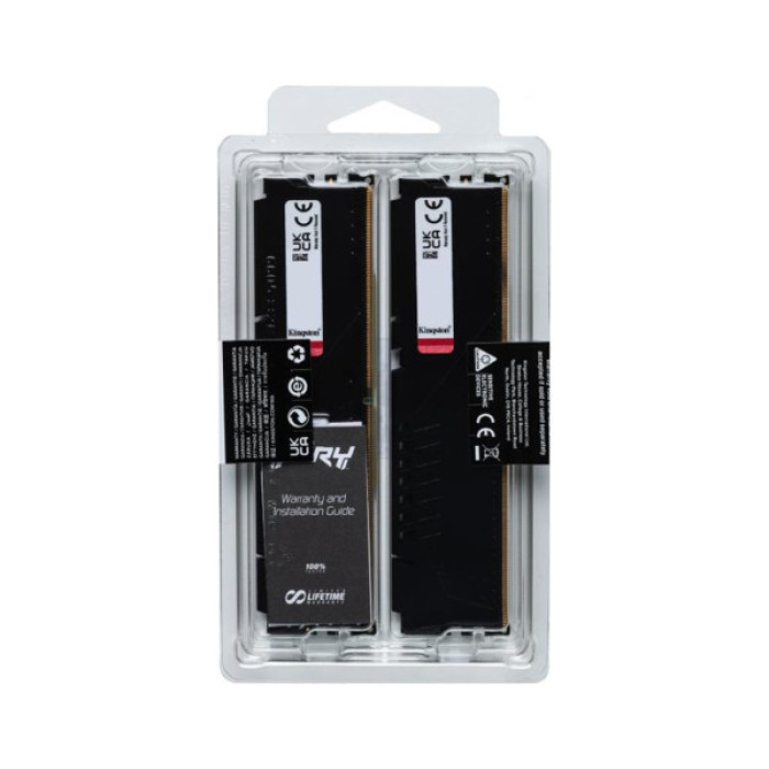 Модуль пам'яті для комп'ютера DDR5 64GB (2x32GB) 5600 MHz Fury Beast Black Kingston Fury (ex.HyperX) (KF556C36BBE2K2-64)
