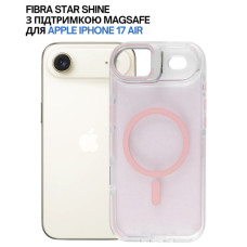 Чохол до мобільного телефона BeCover FIBRA Star Shine MagSafe Apple iPhone 17 Air Light Pink (715421)
