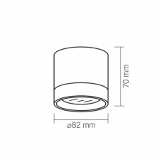 Світильник Videx IP44 під лампу GX53 (VL-SPF19A-W)