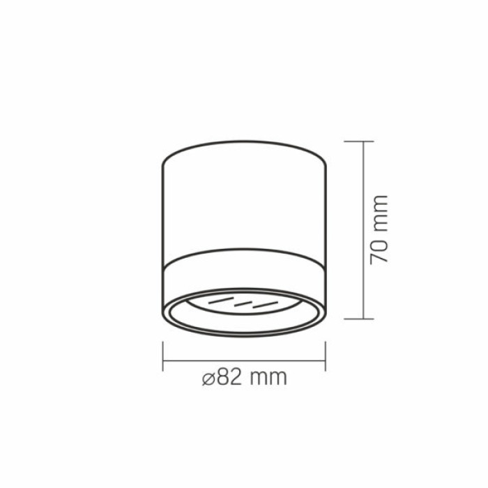 Світильник Videx IP44 під лампу GX53 (VL-SPF19A-W)