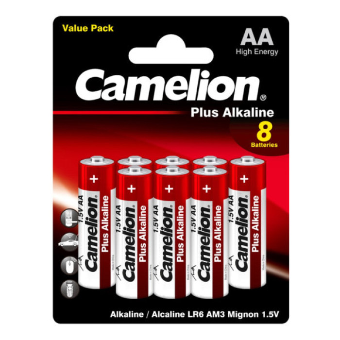 Батарейка Camelion AA LR6 Plus Alkaline * (5+3) (LR6-BP5+3)