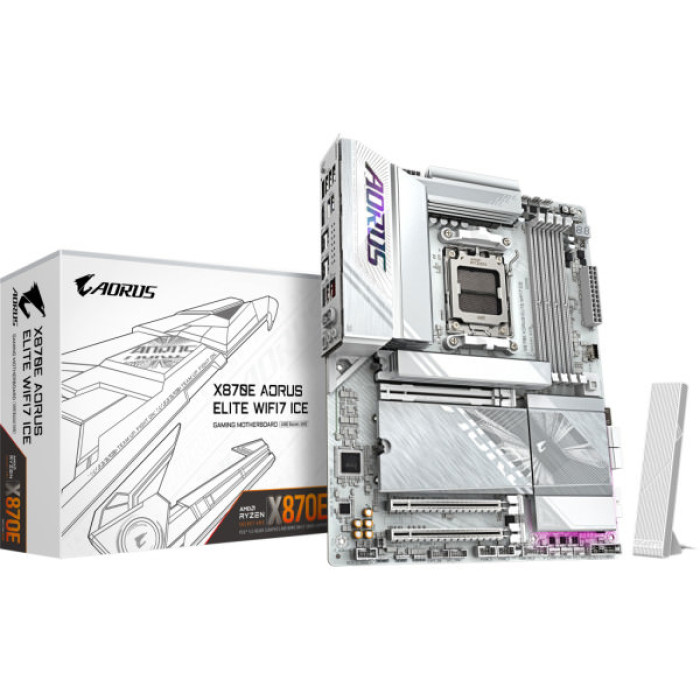 Материнська плата GIGABYTE X870E AORUS ELITE WIFI7 ICE (X870E A ELITE WIFI7 ICE)