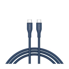 Дата кабель USB-C to USB-C 1.0m CC60SC10 60W Silicon Dark blue Canyon (CNS-CC60SC10DB)