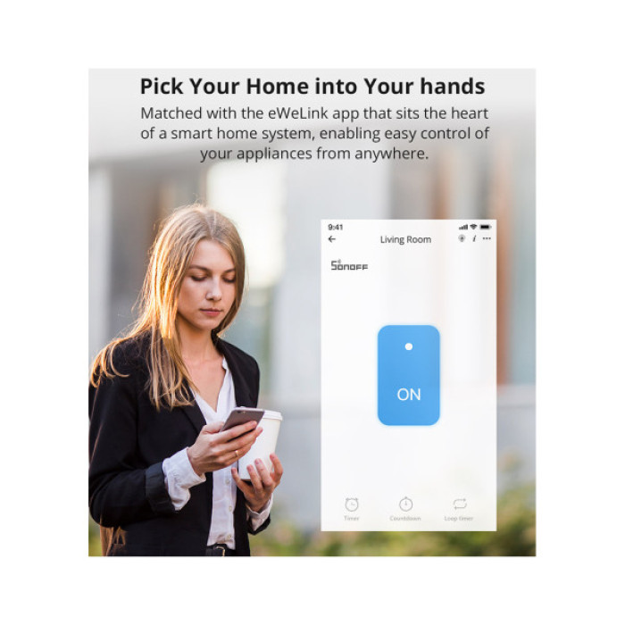 Перемикач Sonoff T3EU2C-TX