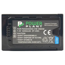 Акумулятор до фото/відео PowerPlant Panasonic VW-VBD58, 5200mAh (CB970087)