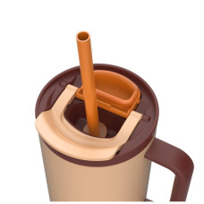 Термокружка Kambukka Rio Almond Dream 950 мл Бежева з коричневим (11-08001)