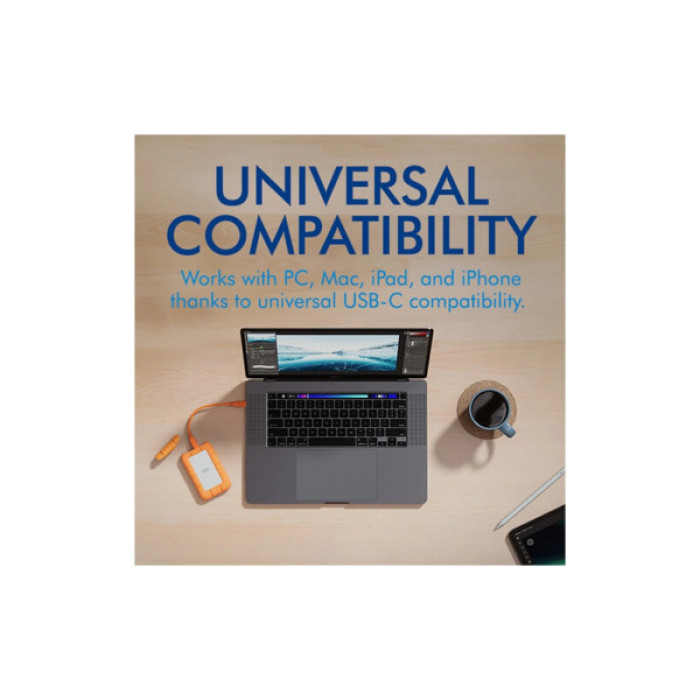 Накопичувач SSD USB Type-C 2TB Rugged Mini LaCie (STMF2000400)