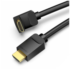 Кабель мультимедійний HDMI M to HDMI M 3.0m 4K60Hz 90° corner black Vention (AAQBI)