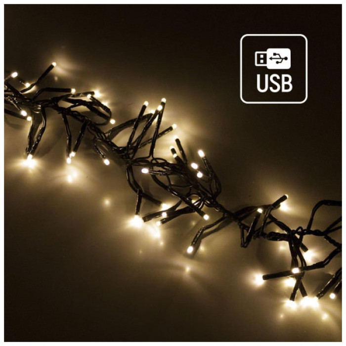 Гірлянда ColorWay Мішура LED 320 10 м 8 функцій теплий колір USB (CW-G-320L10U)