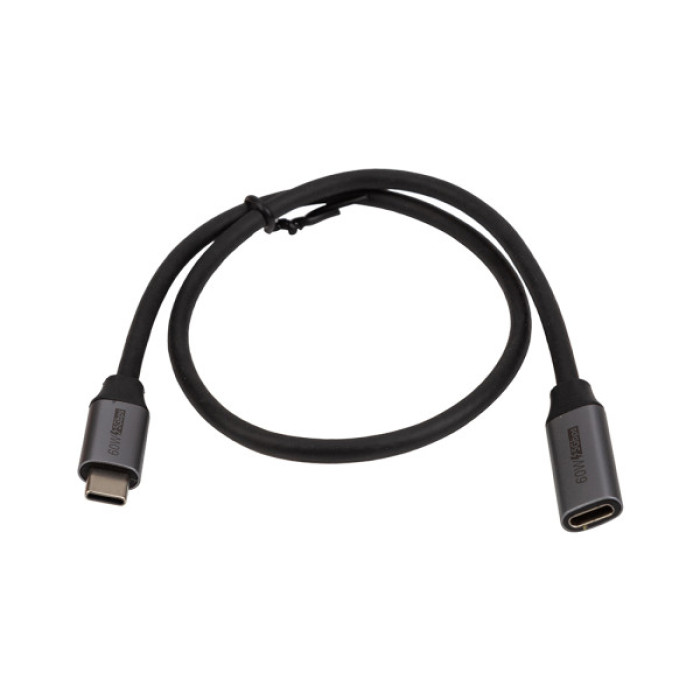 Дата кабель USB-C M to USB-C F 0.5m 5Gbps 60W 4K60Hz Cabletime (CA913664)