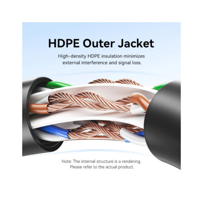 Патч-корд 3м, UTP cat 6 RJ-45 black Vention (IBEBI)