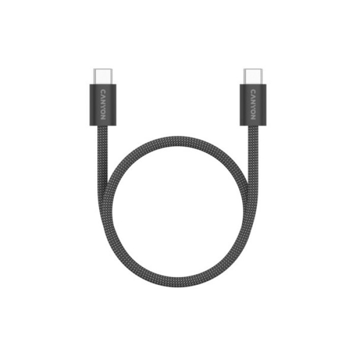 Дата кабель USB-C to USB-C 1.0m 60W Magnet Braided Black Canyon (CND-CCMG60AB15B)
