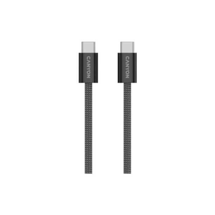 Дата кабель USB-C to USB-C 1.0m 60W Magnet Braided Black Canyon (CND-CCMG60AB15B)