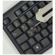 Наклейка на клавіатуру BestKey непрозора чорна, 76, помаранчевий (BKU13ORA/014)