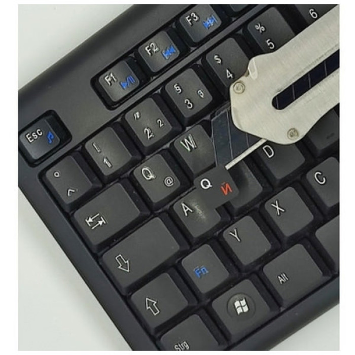 Наклейка на клавіатуру BestKey непрозора чорна, 76, помаранчевий (BKU13ORA/014)