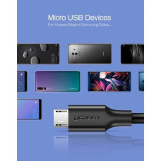 Дата кабель USB 2.0 AM to Micro 5P 2.0m US289 Black Ugreen (60138)