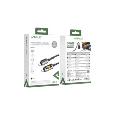 Дата кабель USB-C to USB-C 1.2m 60W black Acefast (6974316284666)