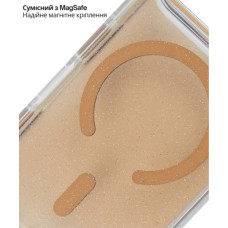 Чохол до мобільного телефона BeCover FIBRA Star Shine MagSafe Apple iPhone 17 Pro Desert Gold (715426)