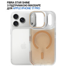 Чохол до мобільного телефона BeCover FIBRA Star Shine MagSafe Apple iPhone 17 Pro Desert Gold (715426)