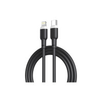 Дата кабель USB-C to Lightning 1.0m 20W liquid silicone NB208A black XO (6920680826810)